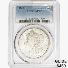 1880-S Morgan Silver Dollar PCGS MS65