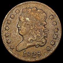 1828 Classic Head Half Cent CLOSELY UNCIRCULATED