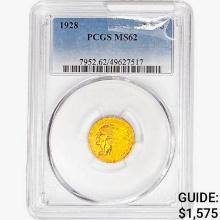 1928 $2.50 Gold Quarter Eagle PCGS MS62