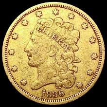 1836 $5 Gold Half Eagle LIGHTLY CIRCULATED