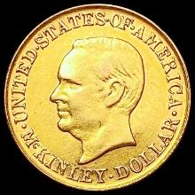 1916 McKinley Rare Gold Dollar CLOSELY UNCIRCULATED