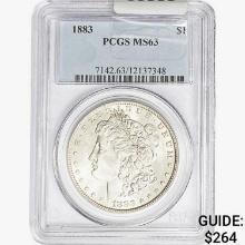 1883 Morgan Silver Dollar PCGS MS63