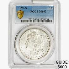 1897-S Morgan Silver Dollar PCGS MS63