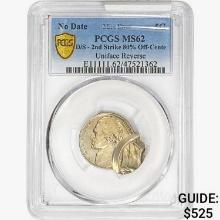 ND Mint Err 5C 2nd Strike 80% Off-Center PCGS MS62