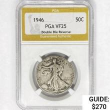 1946 Walking Liberty Half Dollar PGA VF25 DDR