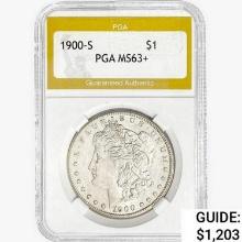 1900-S Morgan Silver Dollar PGA MS63+