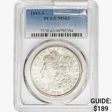 1881-S Morgan Silver Dollar PCGS MS63