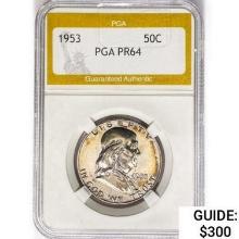 1953 Franklin Half Dollar PGA PR64