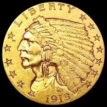 1915 $2.50 Gold Quarter Eagle CLOSELY UNCIRCULATED