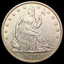 1877-CC Seated Liberty Half Dollar CHOICE AU