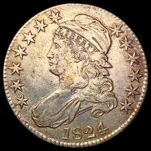 1824 Capped Bust Half Dollar CLOSELY UNCIRCULATED