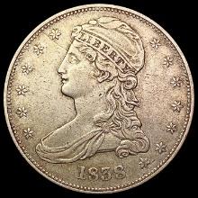 1838 Capped Bust Half Dollar LIGHTLY CIRCULATED