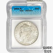 1902-O Morgan Silver Dollar ICG MS64+