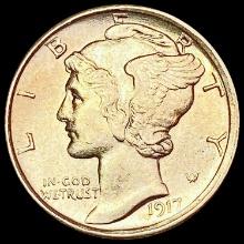 1917 FSB Mercury Dime GEM BU