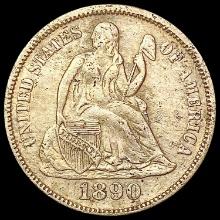 1890 Seated Liberty Dime CLOSELY UNCIRCULATED