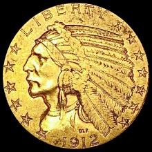 1912 $5 Gold Half Eagle CLOSELY UNCIRCULATED