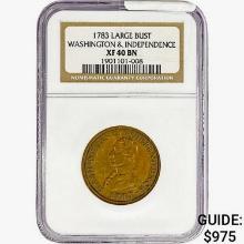 1783 Lg. Bust Wash.&Independence NGC XF40 BN