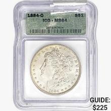 1884-O Morgan Silver Dollar ICG MS64