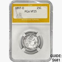 1897-O Barber Quarter PGA VF25