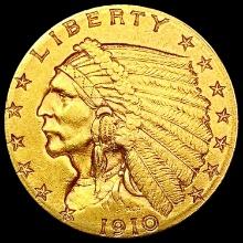 1910 $2.50 Gold Quarter Eagle HIGH GRADE