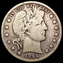 1894 Barber Half Dollar NICELY CIRCULATED