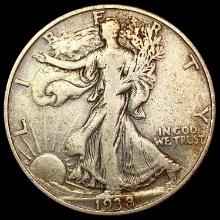 1938-D Walking Liberty Half Dollar LIGHTLY CIRCULATED