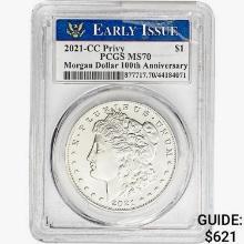 2021-CC Morgan Silver Dollar PCGS MS70 Privy