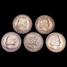 [5] 1893 Columbian Expo Half Dollars [5 Coins] HIGH GRADE