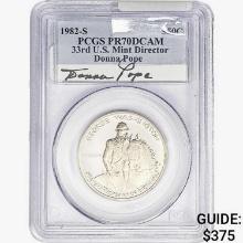 1982-S 50C 33rd U.S. Mint Wash. PCGS PR70 DCAM