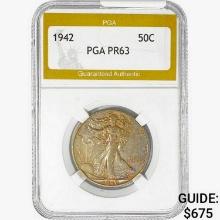 1942 Walking Liberty Half Dollar PGA PR63