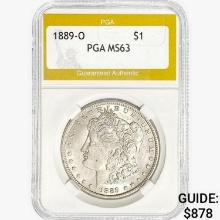 1889-O Morgan Silver Dollar PGA MS63