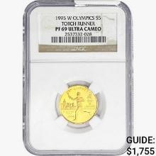 1995-W .2419oz Gold Olympics $5 NGC PF69 UC