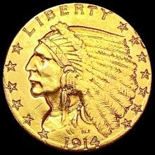 1914-D $2.50 Gold Quarter Eagle HIGH GRADE