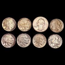 1913-1942 Varied US Coinage Lot [8 Coins] HIGH GRADE