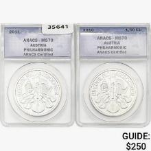 [2] 2010&2011 1,50 EU Austria Philharmonic ANACS MS70