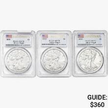 [3] 2020 Silver Eagle PCGS MS70 FS