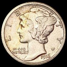 1916-S FSB Mercury Dime GEM BU