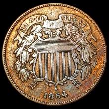 1864 Two Cent Piece CLOSELY UNCIRCULATED