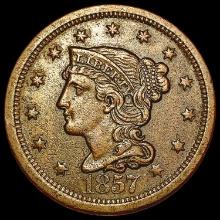 1857 Braided Hair Large Cent UNCIRCULATED