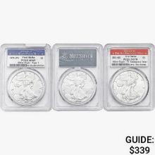 [3] 2021-2022 Silver Eagle PCGS MS69/70 INCLD. T1