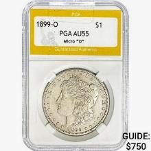 1899-O Morgan Silver Dollar PGA AU55 Micro O