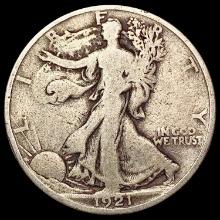 1921-D Walking Liberty Half Dollar LIGHTLY CIRCULATED