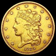 1834 $5 Gold Half Eagle LIGHTLY CIRCULATED