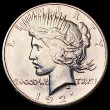 1921 Silver Peace Dollar NEARLY UNCIRCULATED