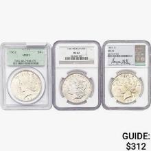 [3] 1921&1922 Silver Dollars NGC/PCGS MS62/63