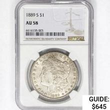 1889-S Morgan Silver Dollar NGC AU58