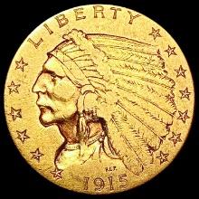 1915 $2.50 Gold Quarter Eagle LIGHTLY CIRCULATED