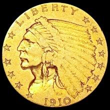 1910 $2.50 Gold Quarter Eagle LIGHTLY CIRCULATED