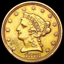 1873 $2.50 Gold Quarter Eagle LIGHTLY CIRCULATED