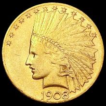 1908 $10 Gold Eagle CLOSELY UNCIRCULATED